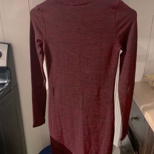 Burgundy FCUK turtleneck dress
